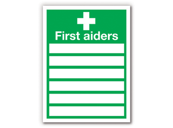 Safety First Aid, Sign First Aiders And Symbol (SN0032S), Green ...