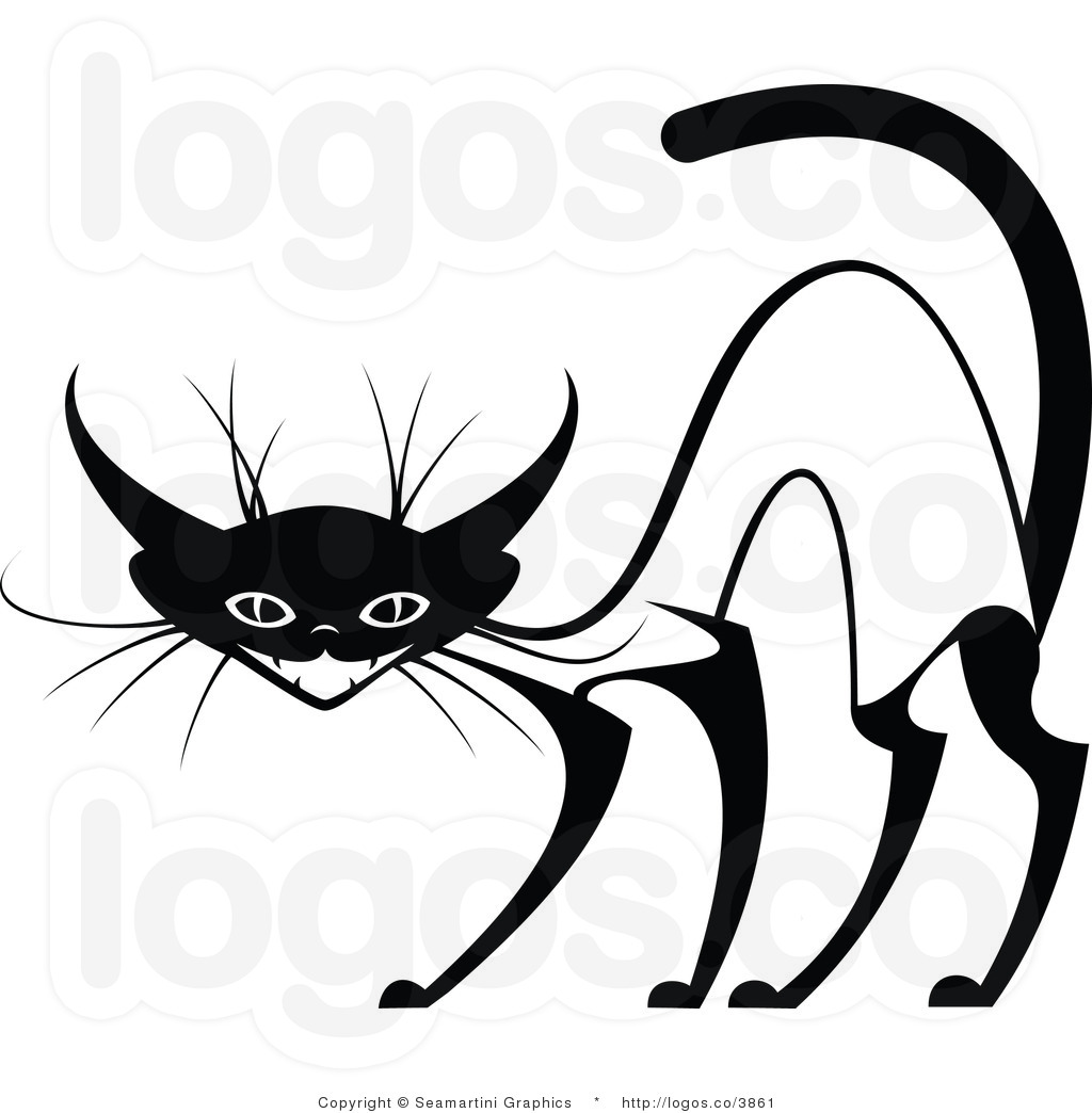 cat clipart black and white - photo #43
