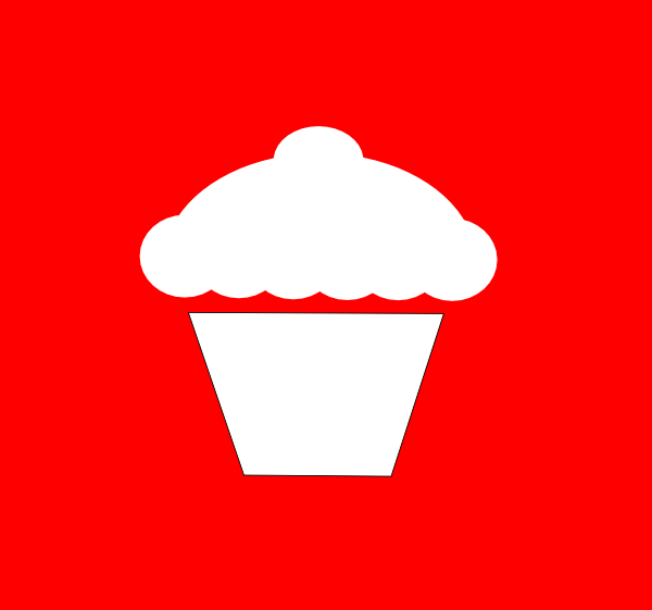 Cupcake Icon clip art Free Vector