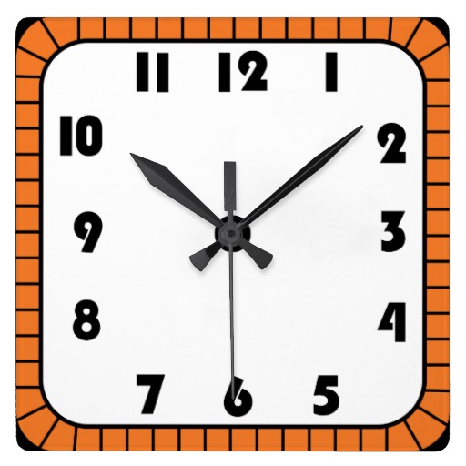 Square Brown Wall Clock from Zazzle.