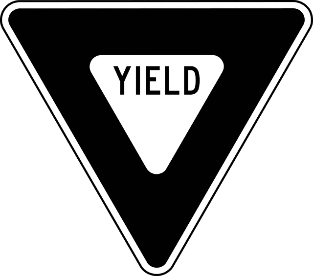 Yield, Black and White | ClipArt ETC