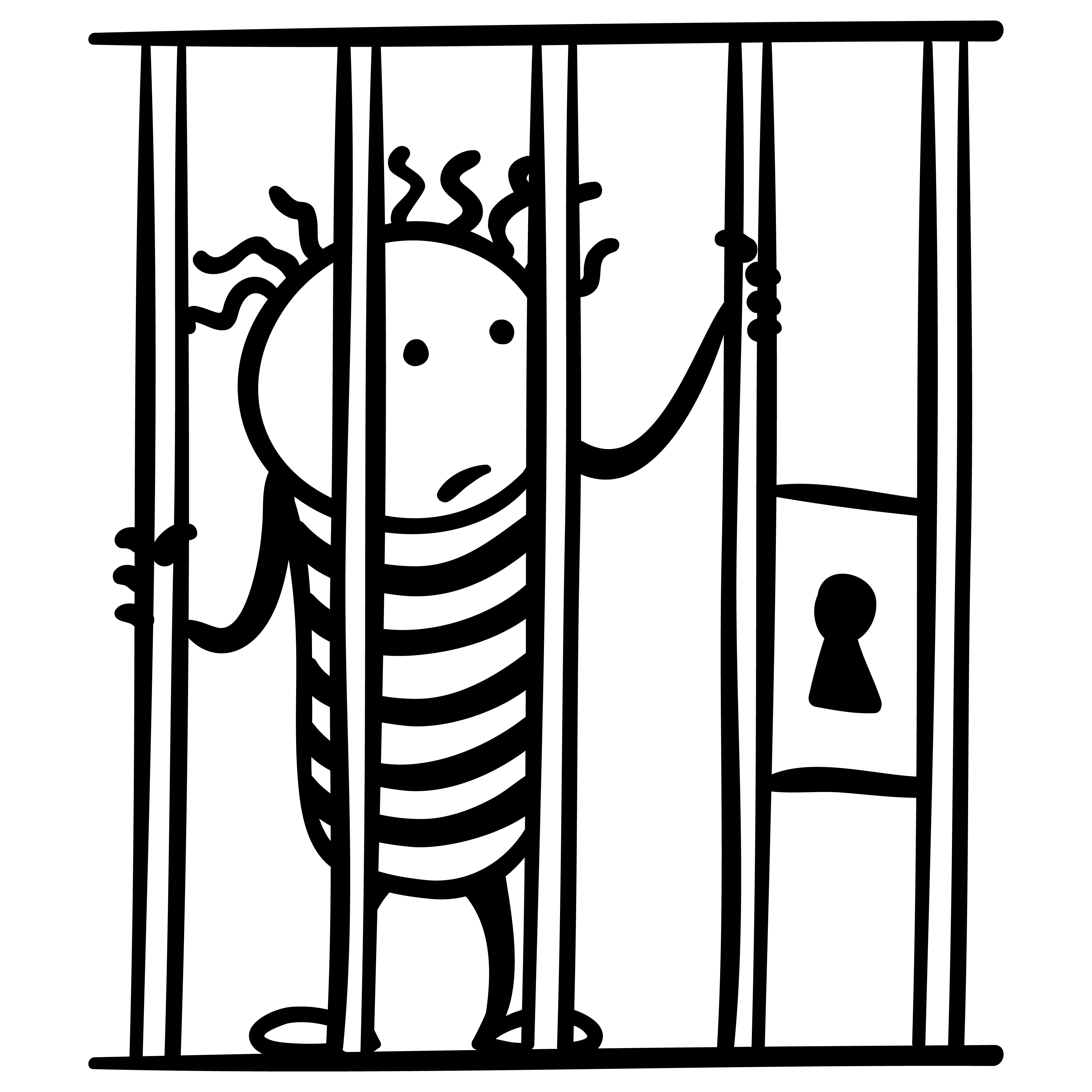 man behind bars clipart - photo #46