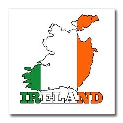 The flag of Republic of Ireland in the outline map of ...