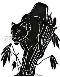 Black Panther Silhouette" by Rebecca Kemp