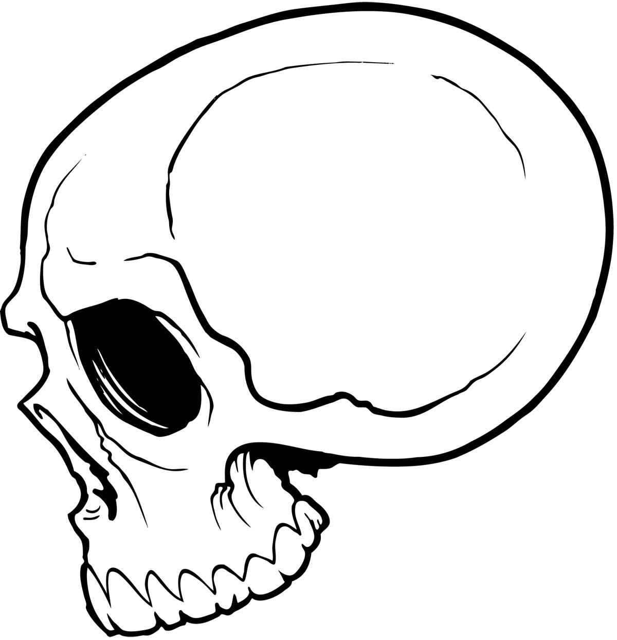 Simple Skull Tattoo Outline | Tattoos Design Ideas