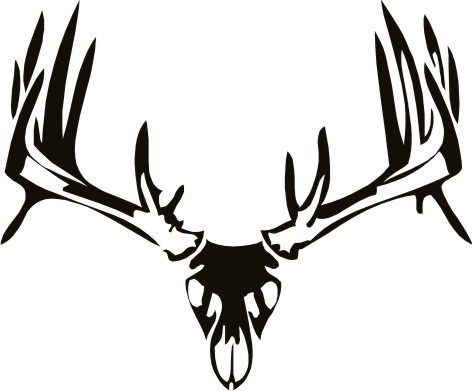 Deer Skull Wall Decal 2 - Custom Wall Graphics