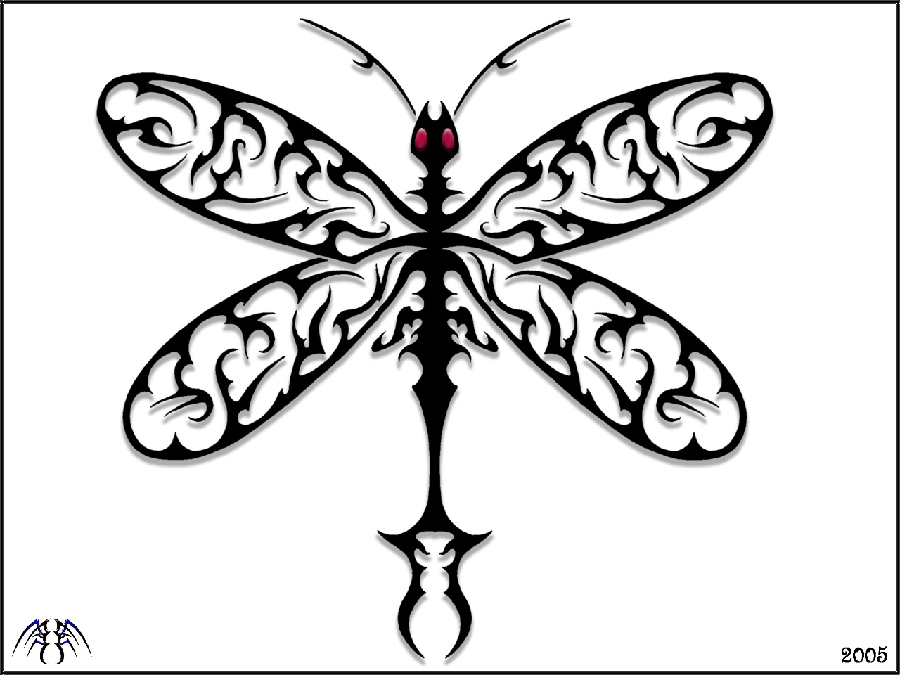 Tribal Dragonfly Tattoo Images