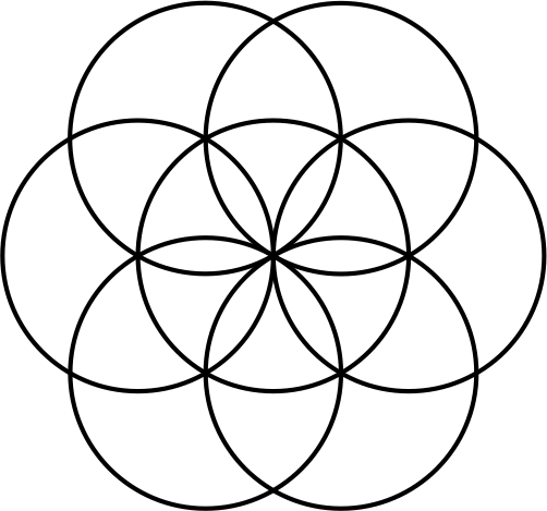 Homeschool Math Blog: Geometric art project: seven-circle flower ...