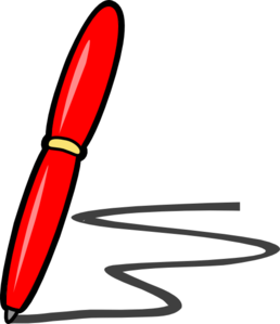 Red Pen Clip Art - vector clip art online, royalty ...