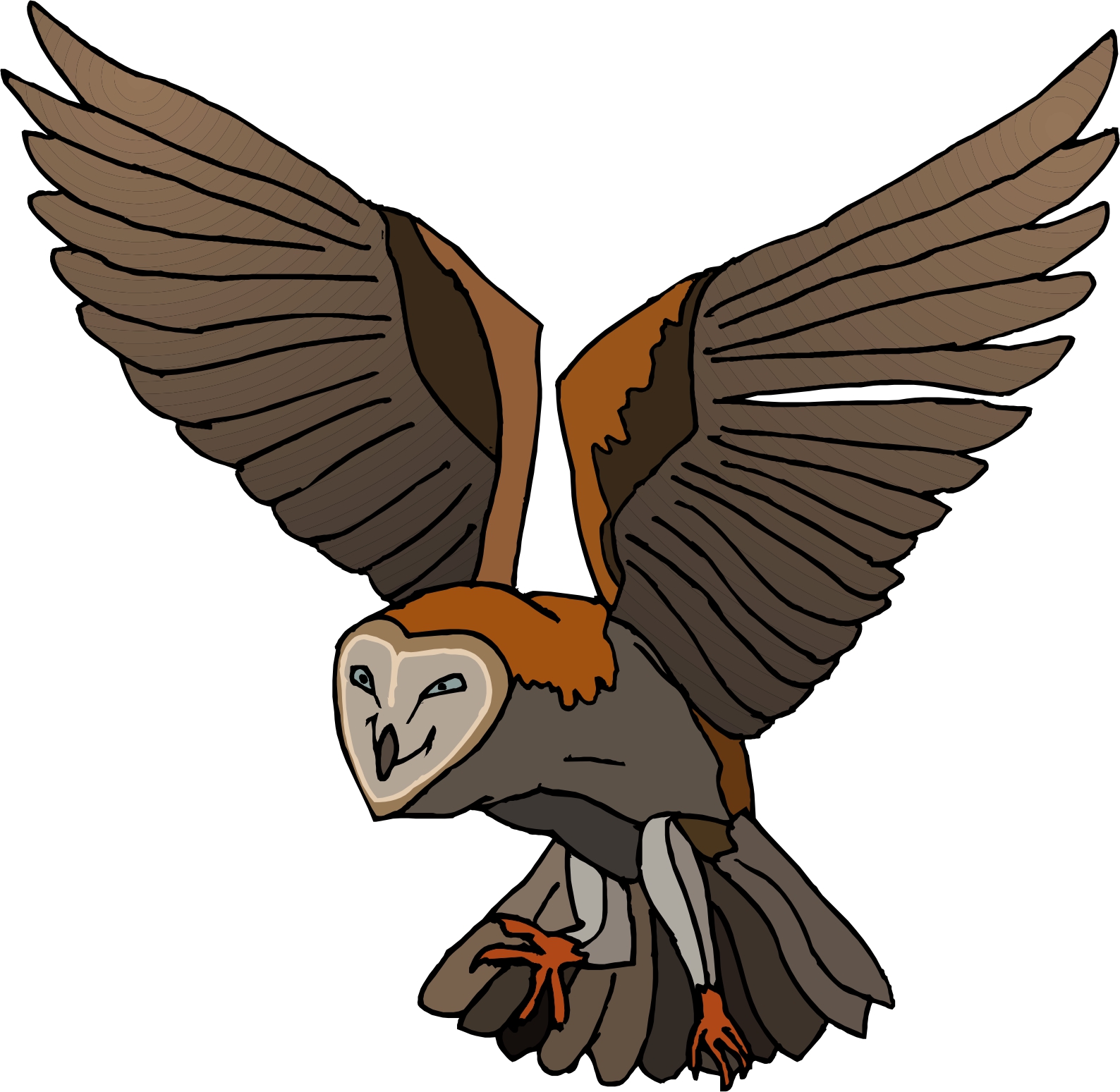 owl flying clipart - photo #11