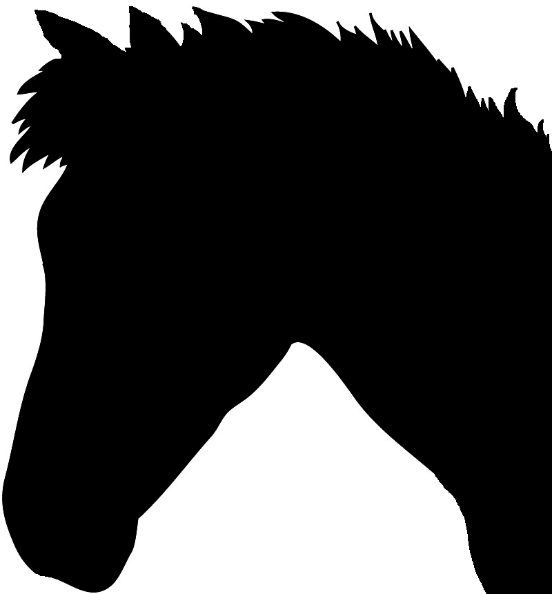 cute horse head silhouette - Free Clipart Images