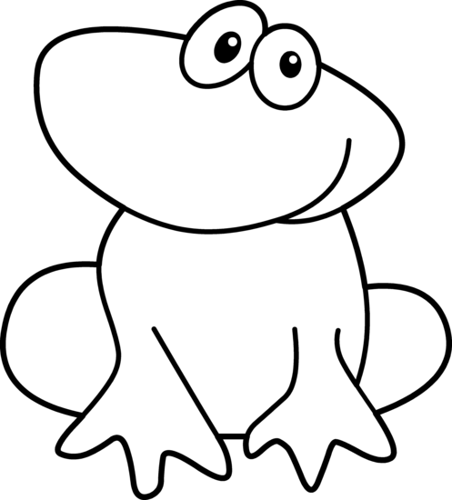 frog clipart free black and white - photo #28