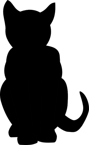 15652 black cat silhouette clip art free | Public domain vectors