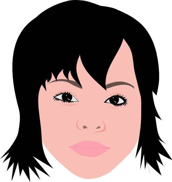 Short Hair Girl Clipart