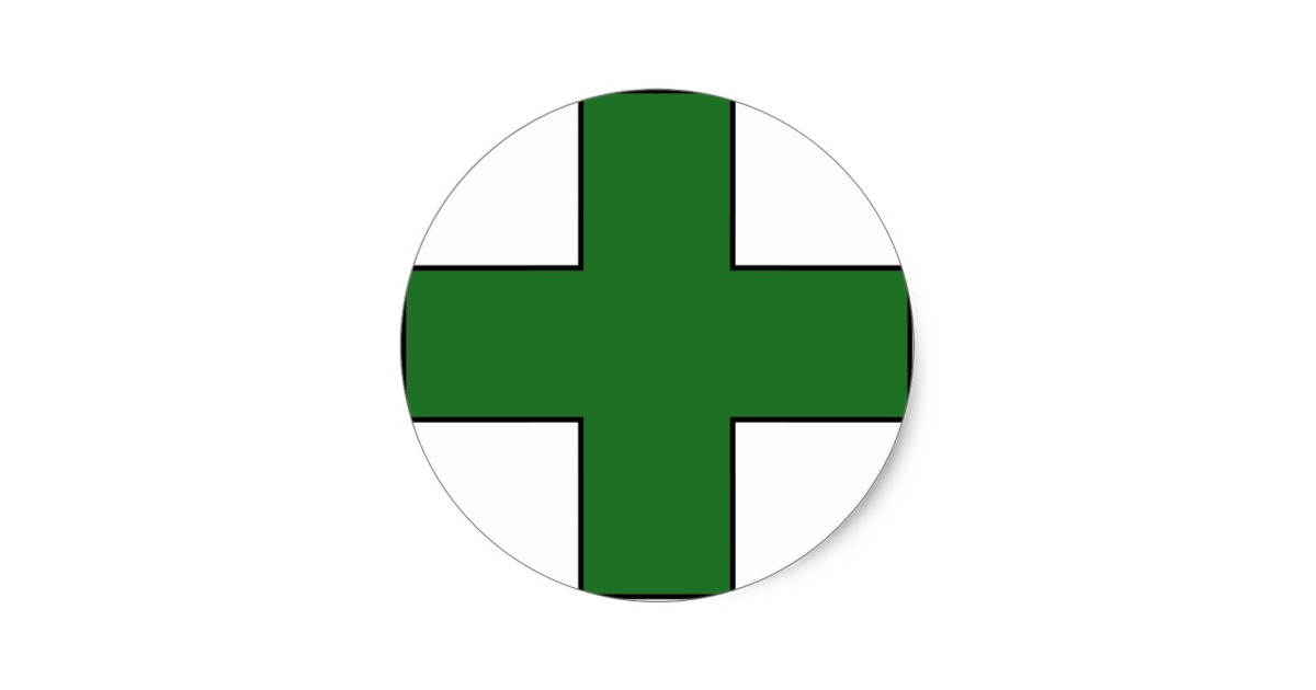 Medical Cross Medical Life Saving Guard Symbol Classic Round ...