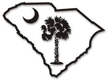 SOUTH CAROLINA STATE PALM TREE WITH CRESCENT MOON VINYL DECAL | eBay