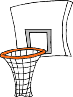 Basketball hoops clipart
