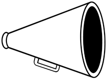 Cheer megaphone outline clipart