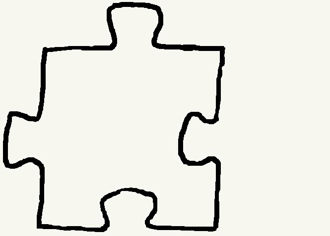 Large Puzzle Piece Template