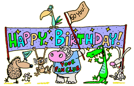Happy birthday cartoons clip art