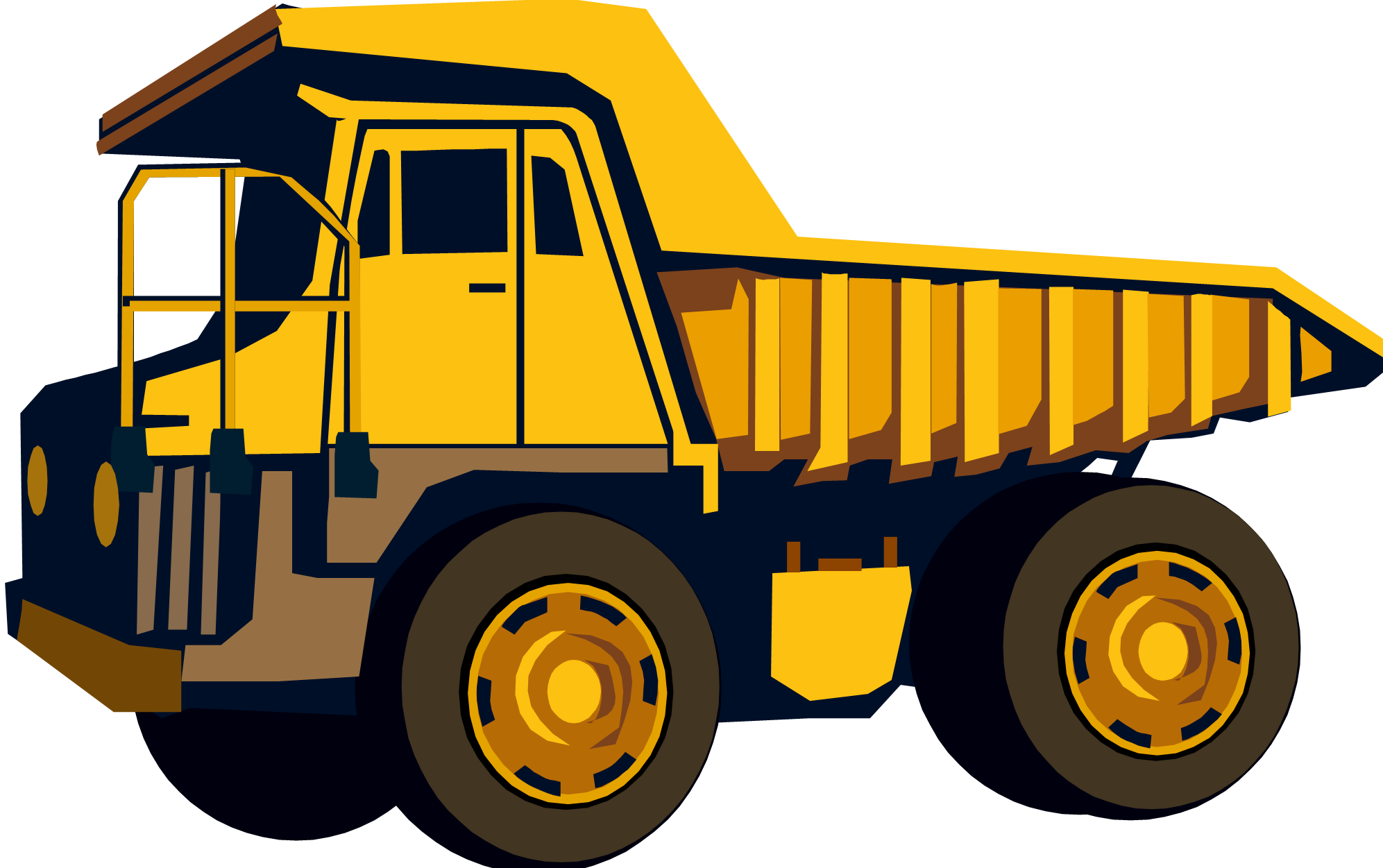 Yellow dump truck clipart - ClipartFox