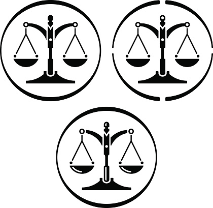 Justice Scales Vector Clip Art, Vector Images & Illustrations
