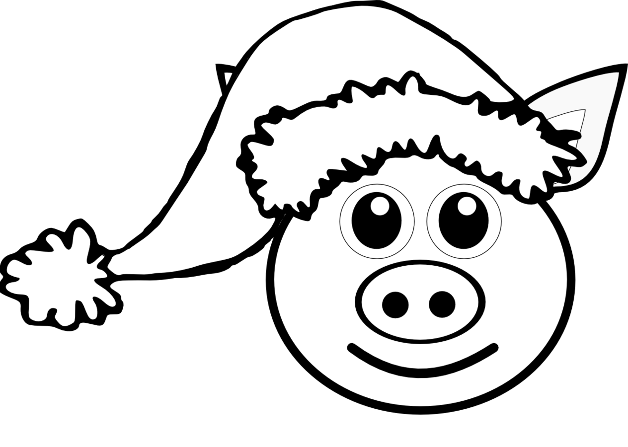 Colouring In Pig Clipart - Free to use Clip Art Resource
