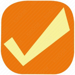 Orange Square Checkmark icon | IconOrbit.com