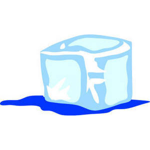Free Clipart Illustration of a Melting Ice Cube - Polyvore