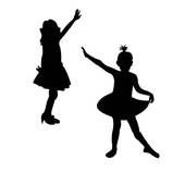 girls dancing - clipart - Free Clipart Images