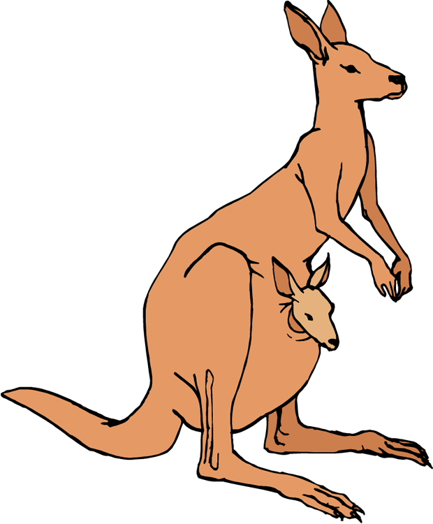 Kangaroo Clipart Black And White - Free Clipart Images