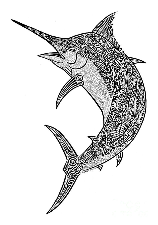 Black Marlin Drawing