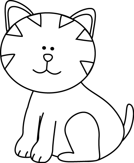Kitten Clip Art Black And White - Free Clipart Images
