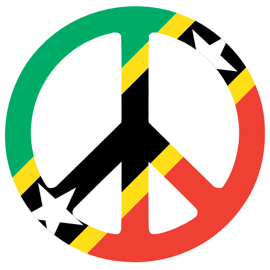 Saint Kitts Nevis Peace Symbol Flag Cnd Logo Twitter Header Peace ...