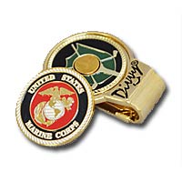 Ballmarker Hat Clip with Full Color US Marine Corps Emblem