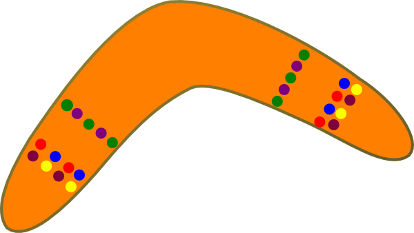 Orange Boomerang Clip Art - vector clip art online ...