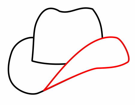 Cowboy Hat Outline