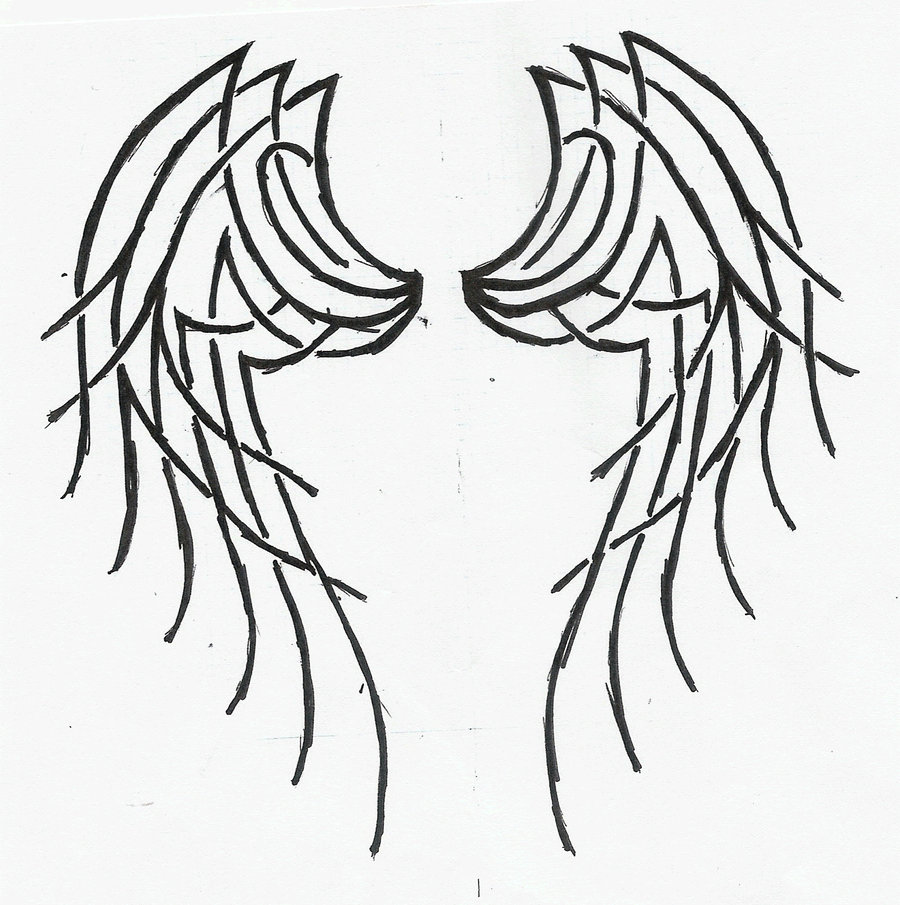 Tribal Angel Wings Tattoo By Katerlin On Deviantart - Free ...