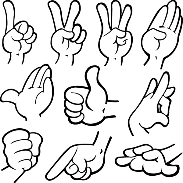 free cartoon hands clipart - photo #24