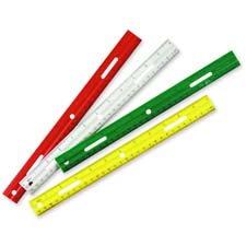 LEO 80112 Charles Leonard Durable Plastic Rulers w/ Holes LEO80112