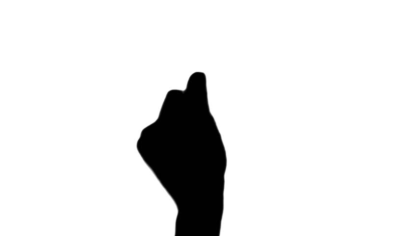 Clapping Hands Silhouette - V3 White Stock Footage Video 530623 ...