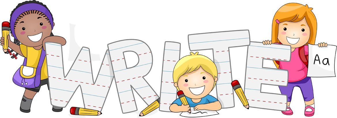 Children Writing Cartoon Clipart Best