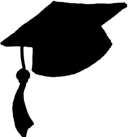 Black graduation cap clipart