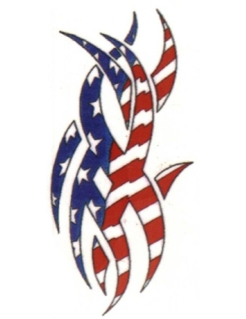 Tribal American Flag Tattoo Design - ClipArt Best - ClipArt Best