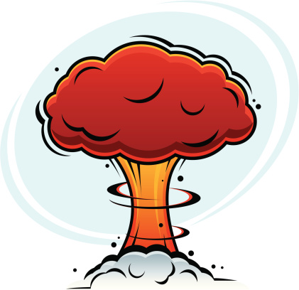 Mushroom cloud clipart