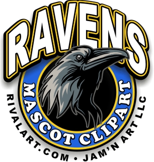 Raven mascot clipart