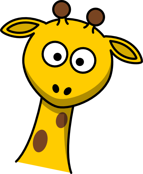 Giraffe head clipart