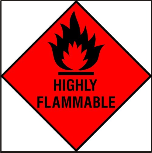 SK Signs & Labels - Highly Flammable sign - Dangerous Substance Signs