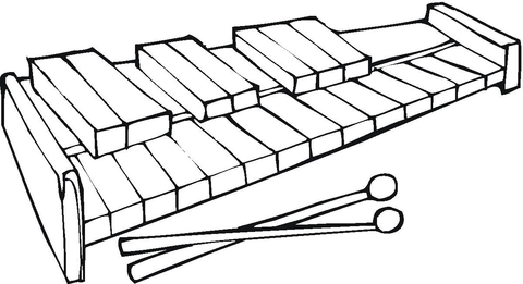 Xylophone coloring page | Free Printable Coloring Pages