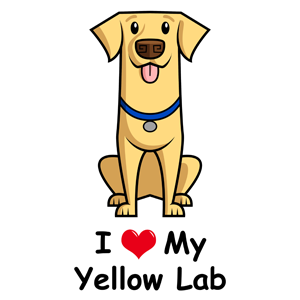 I Love My Yellow Lab Cartoon | Gifts for Dog Lovers | My Dog Rulez ...